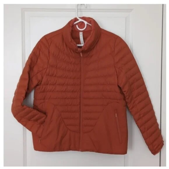 Lululemon Lightweight Relaxed Fit Down Jacket Canyon Orange size 8 - Picture 3 of 13